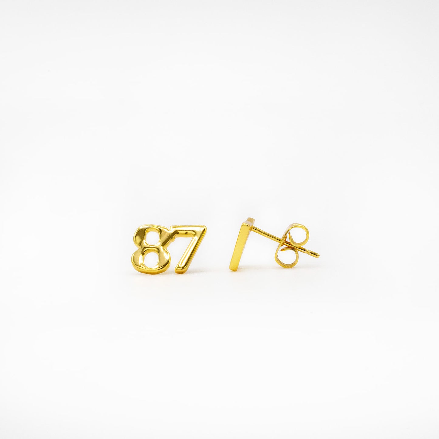 87 Stud Earrings Gold