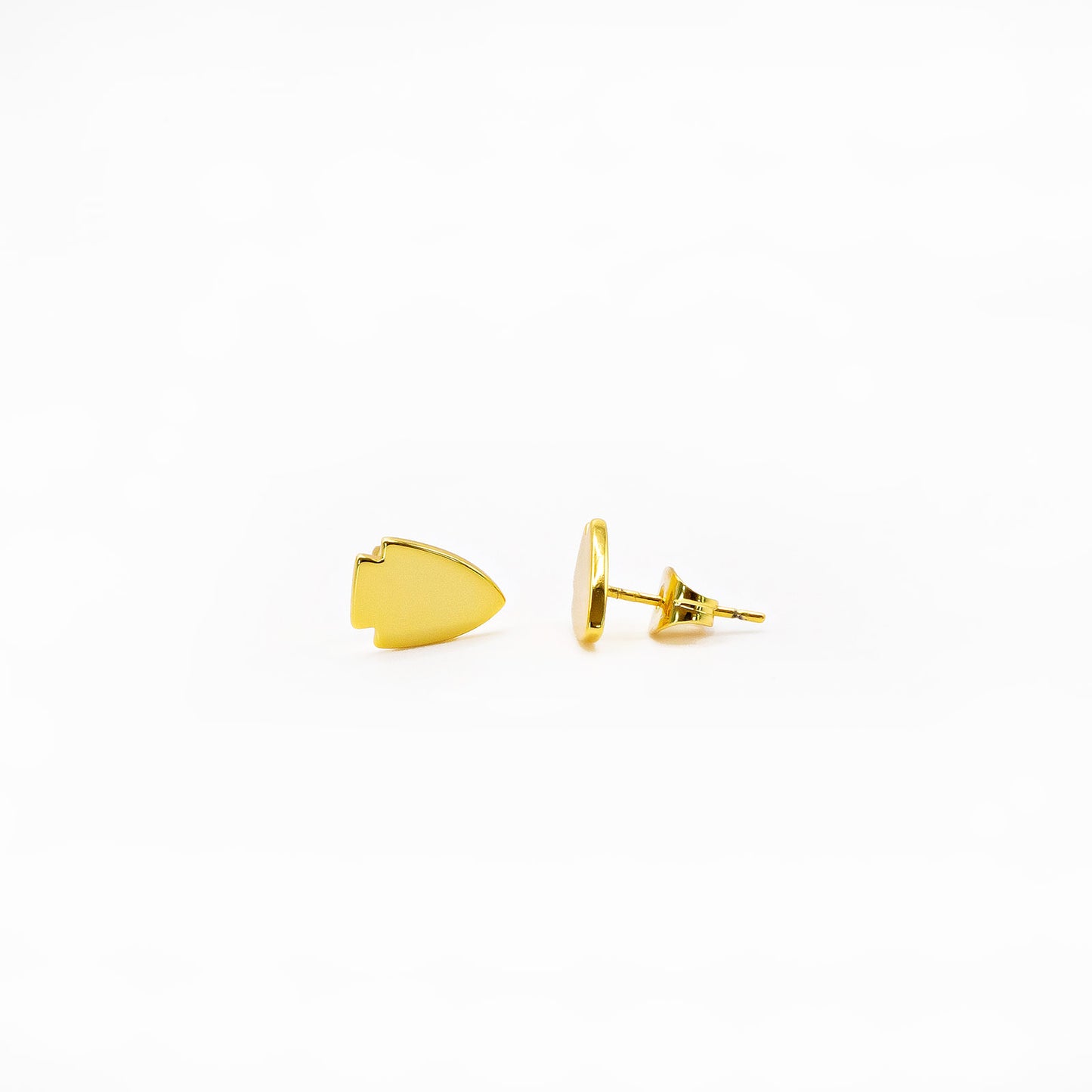 Arrowhead Stud Earrings Gold