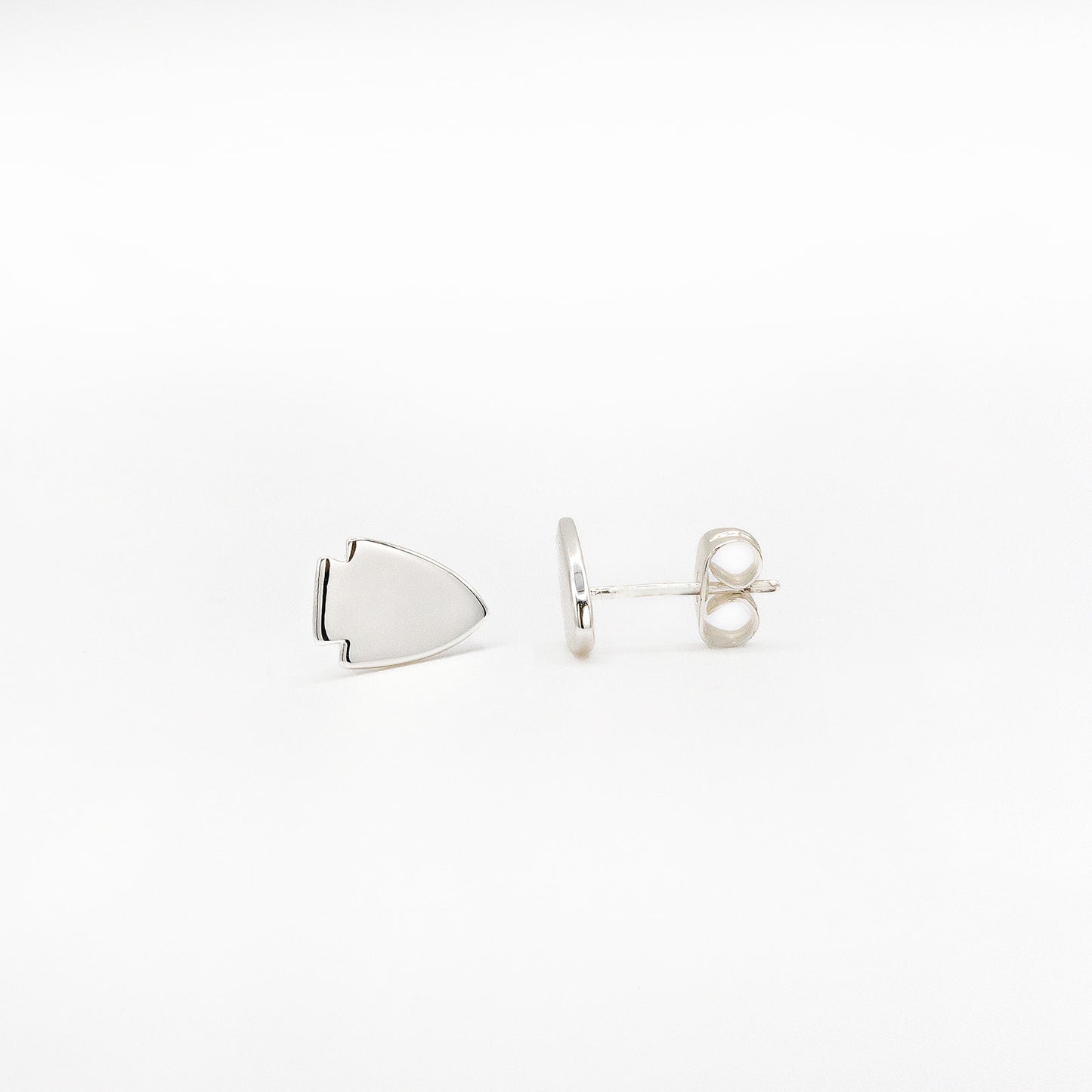 Arrowhead Stud Earrings Silver
