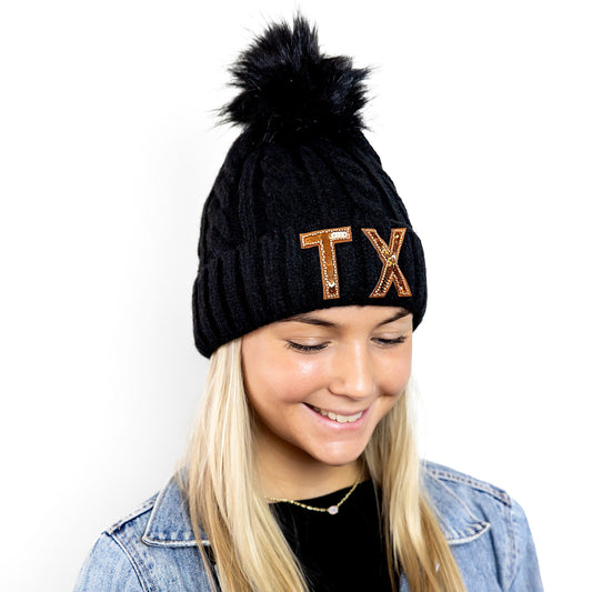 TX Bling Beanie Longhorns