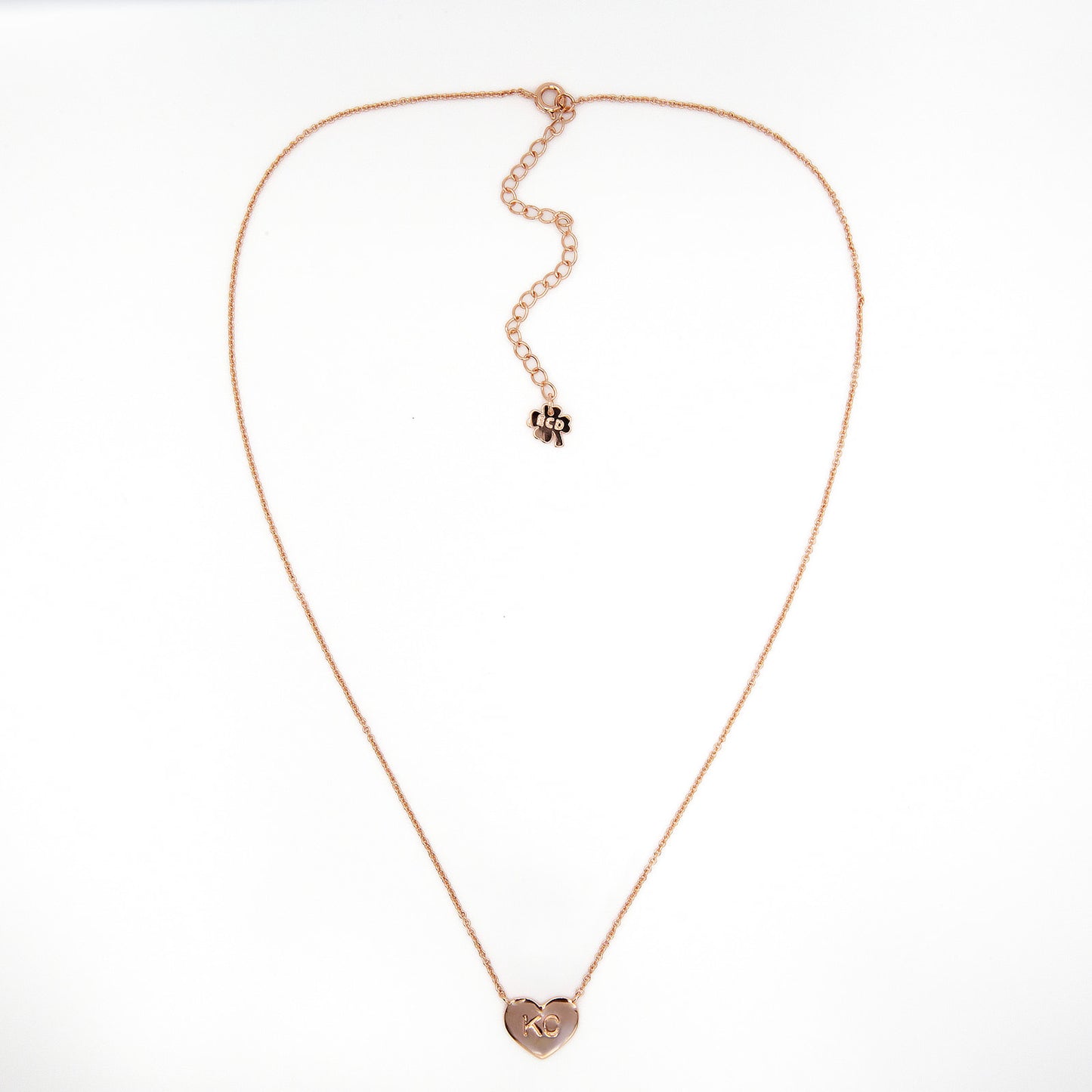 KC Heart Necklace Rose Gold