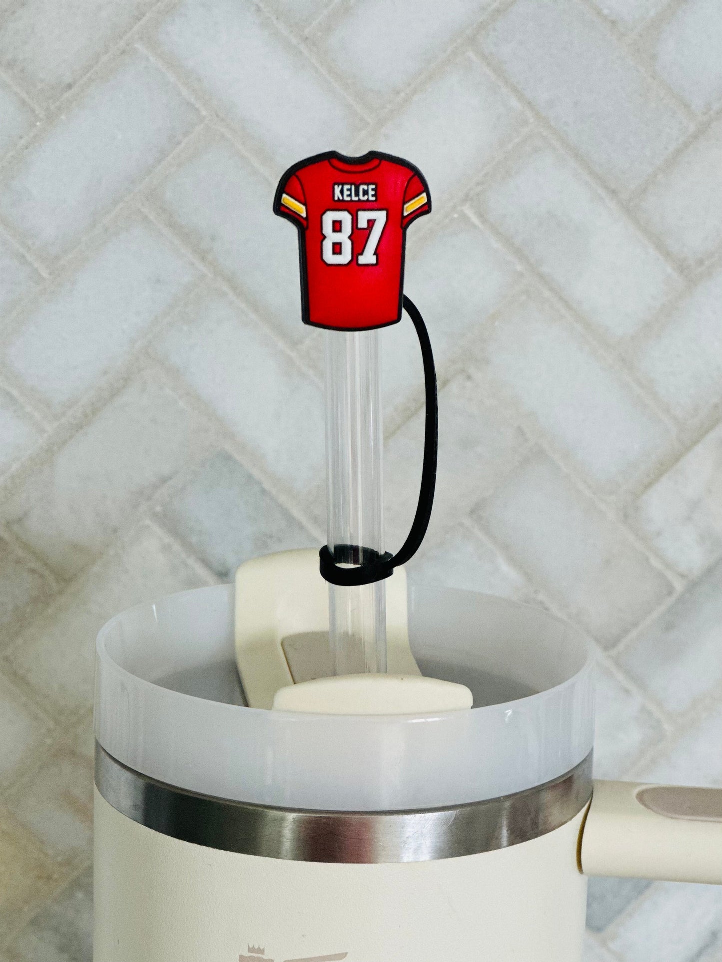 KC Straw Caps 87 Kelce