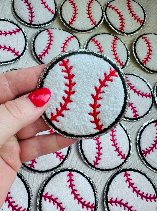 Iron On Baseball Patches 2"