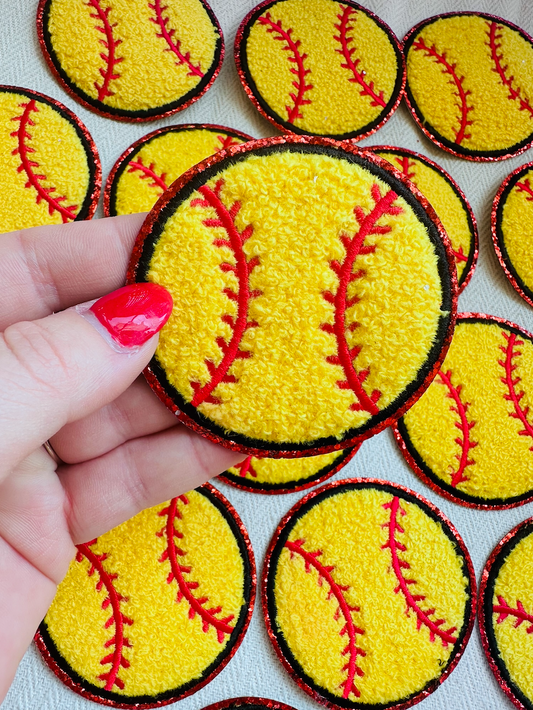Iron On Softball Patches 2"
