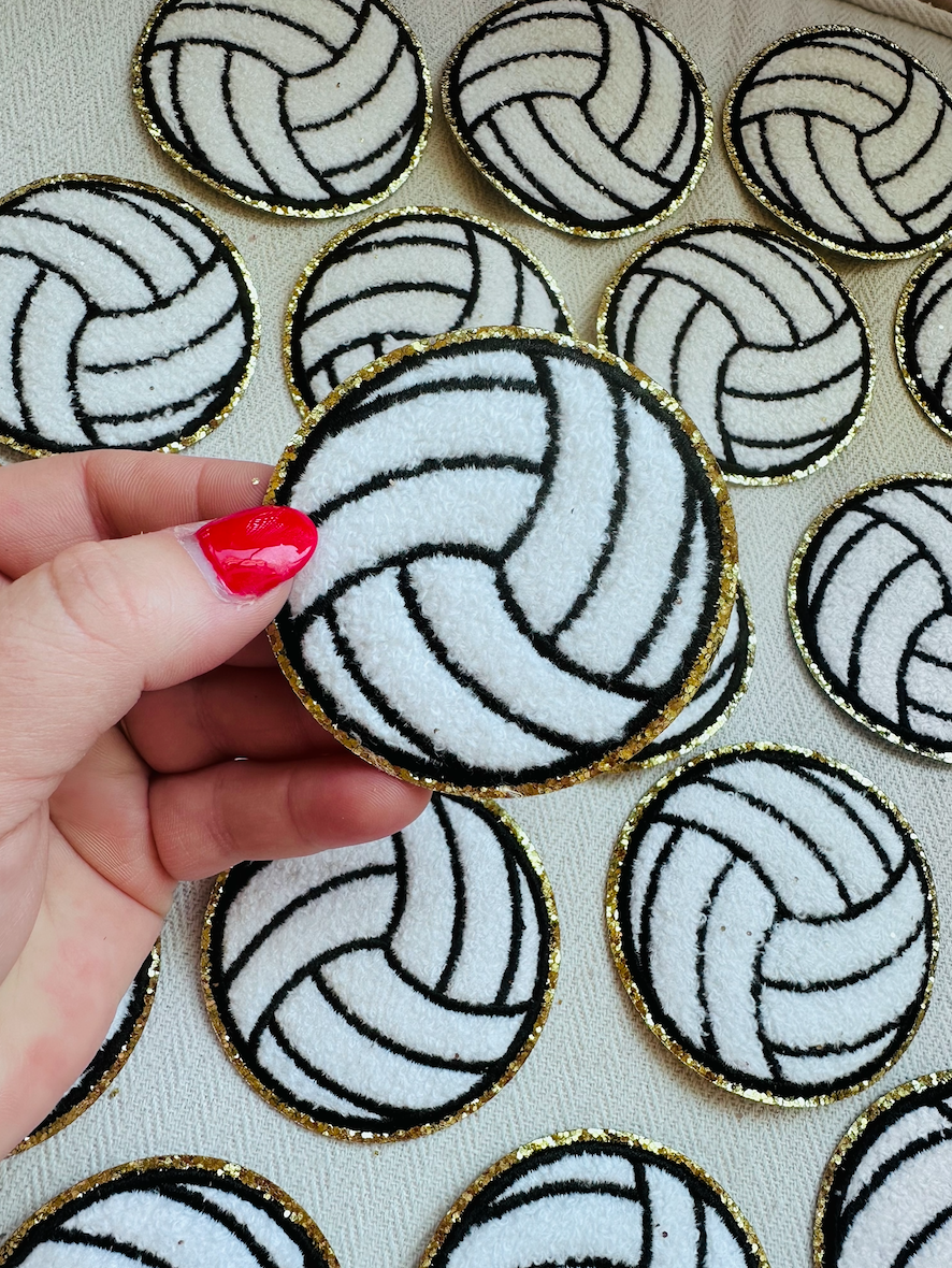 Iron On Volleyball Patches 2"