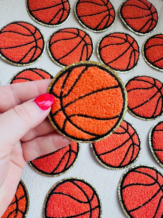 Iron On Basketball Patches 2"