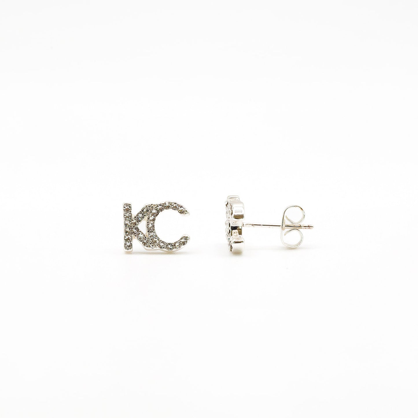 KC Rhinestone Stud earring Silver