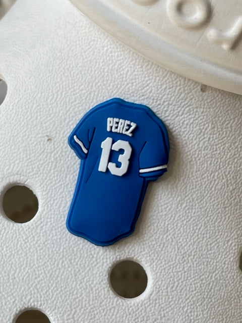 KC Baseball Salvy Perez Jersey Shoe Charm