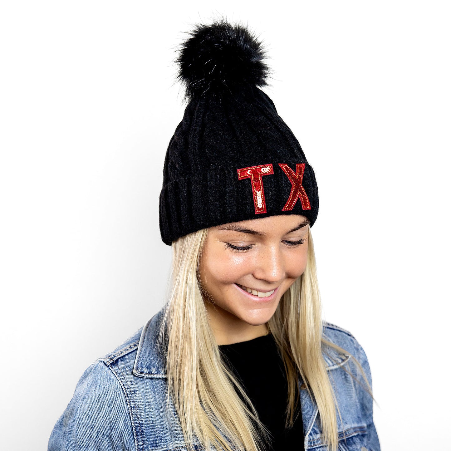 TX Bling Beanie Texas Tech