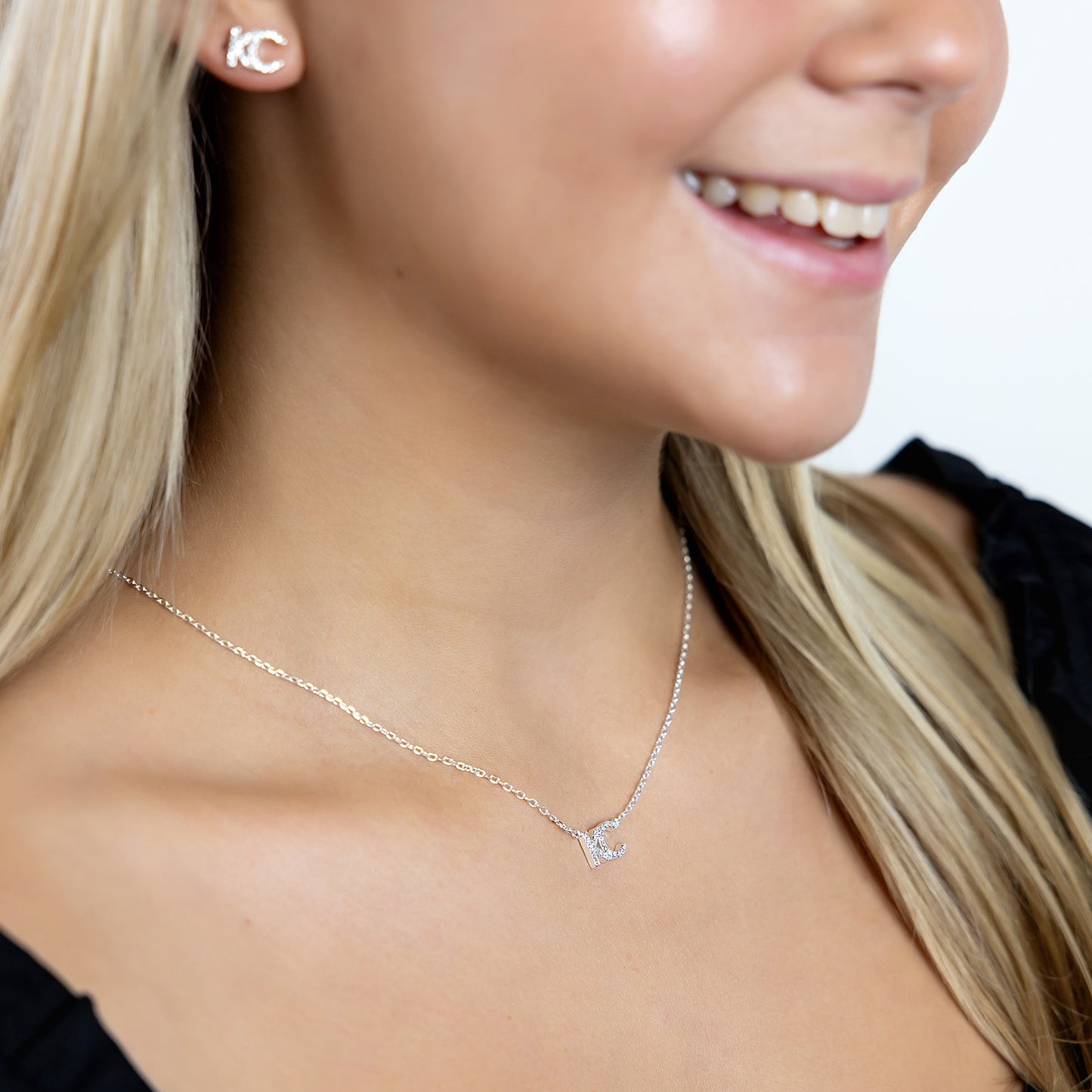 KC Rhinestone Necklace Silver